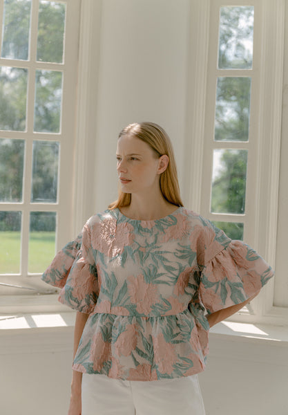 Botanical Peplum Top