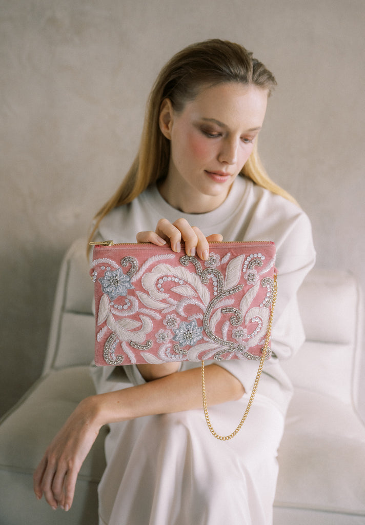 Lost Letters Velvet Purse