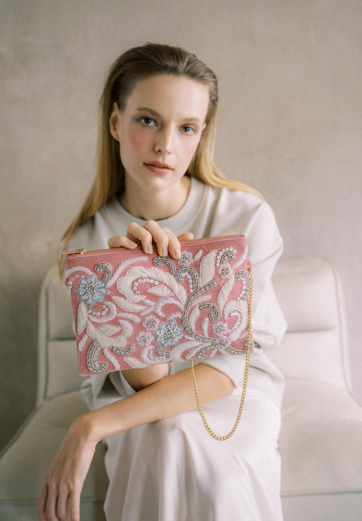 Lost Letters Velvet Purse