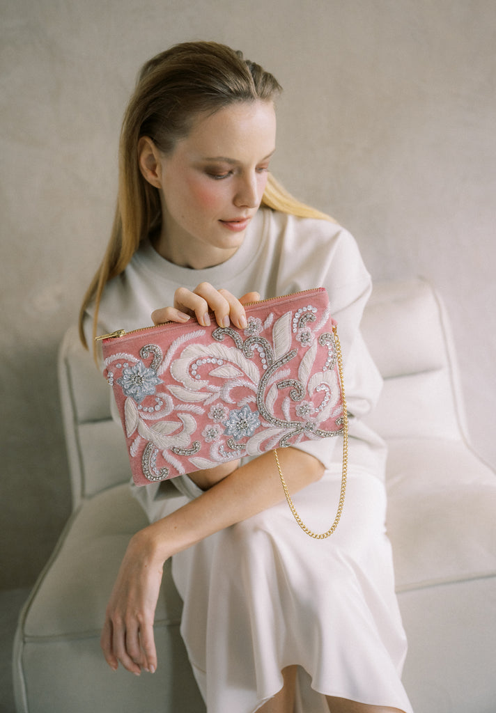 Lost Letters Velvet Purse