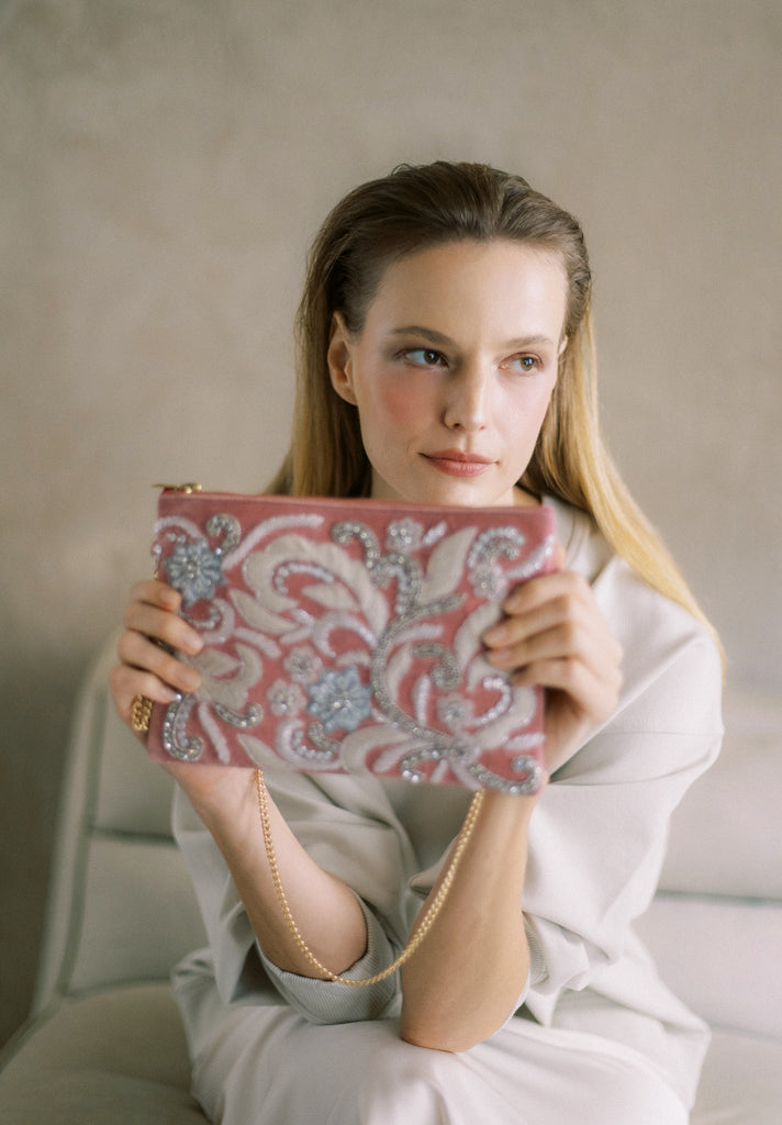 Lost Letters Velvet Purse