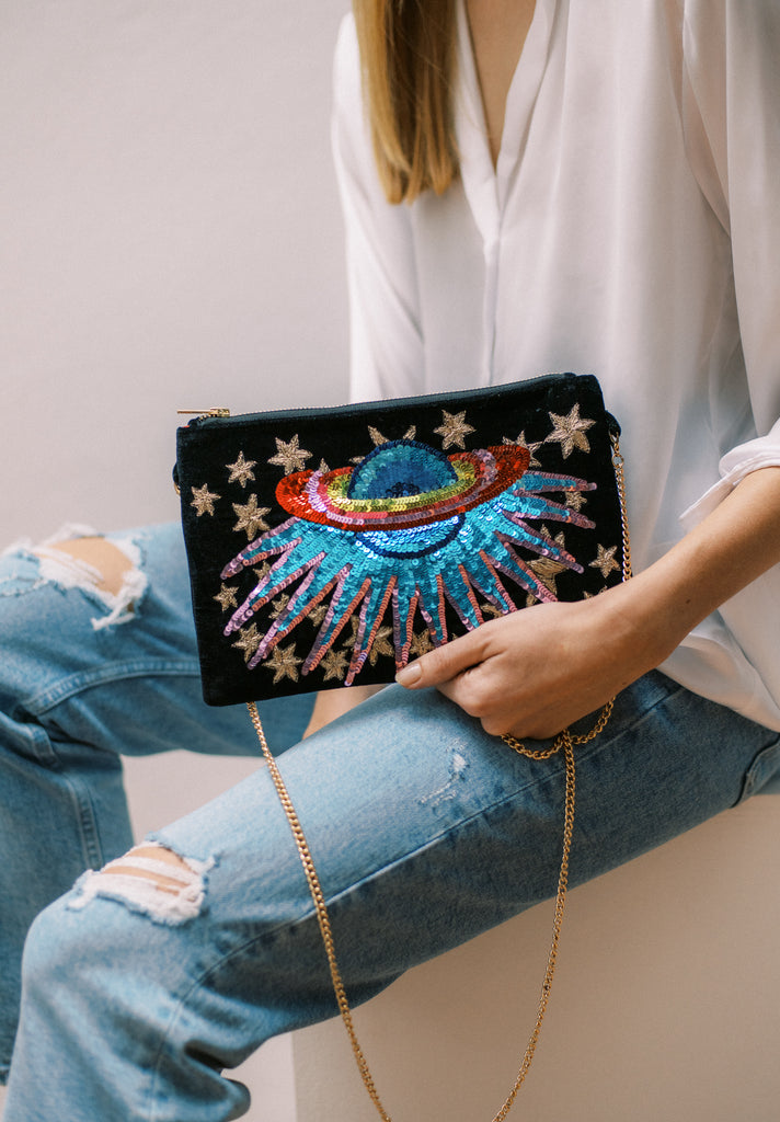 Wild Moments Velvet Purse