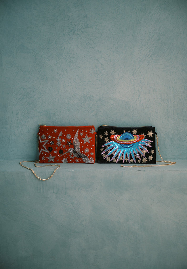 Wild Moments Velvet Purse