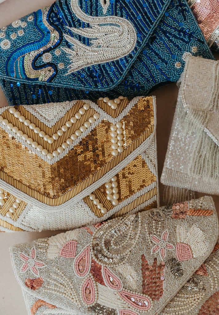 Dancing Petals Beaded Crossbody