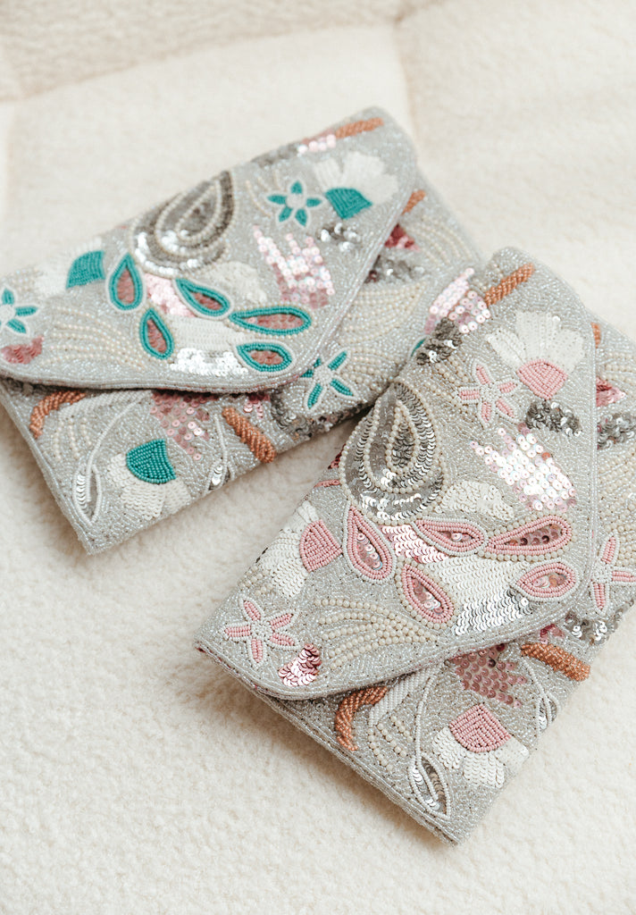 Dancing Petals Beaded Crossbody