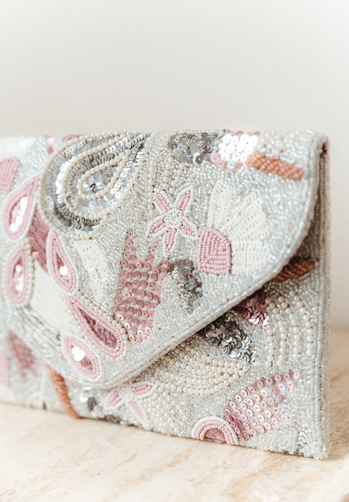 Dancing Petals Beaded Crossbody