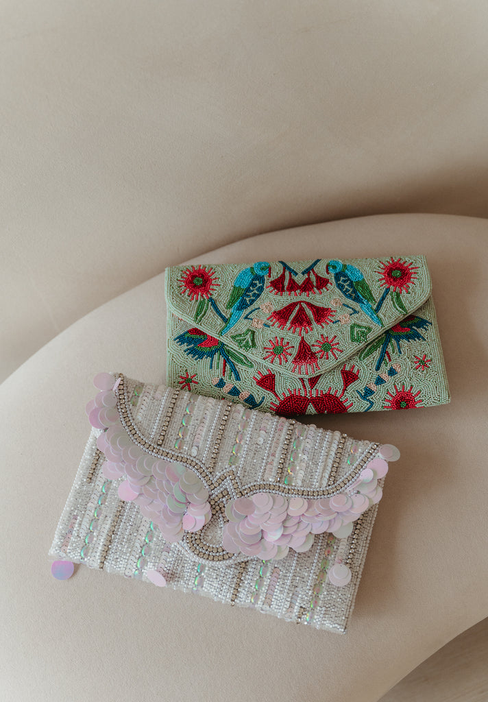 Wandering Hearts Beaded Crossbody