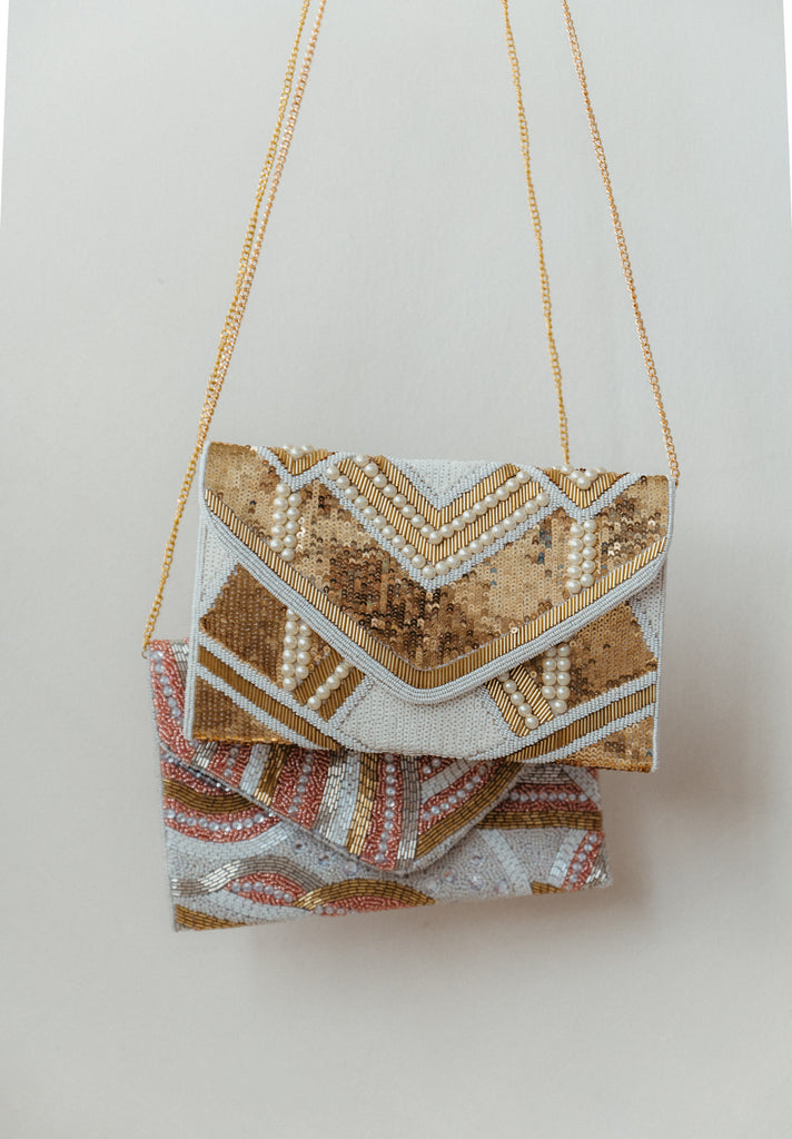Fields of Gold Beaded Crossbody (Preorder)