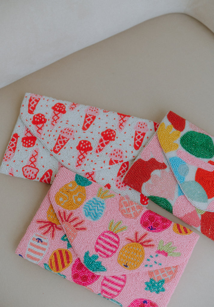 Pineapples Medley Beaded Crossbody