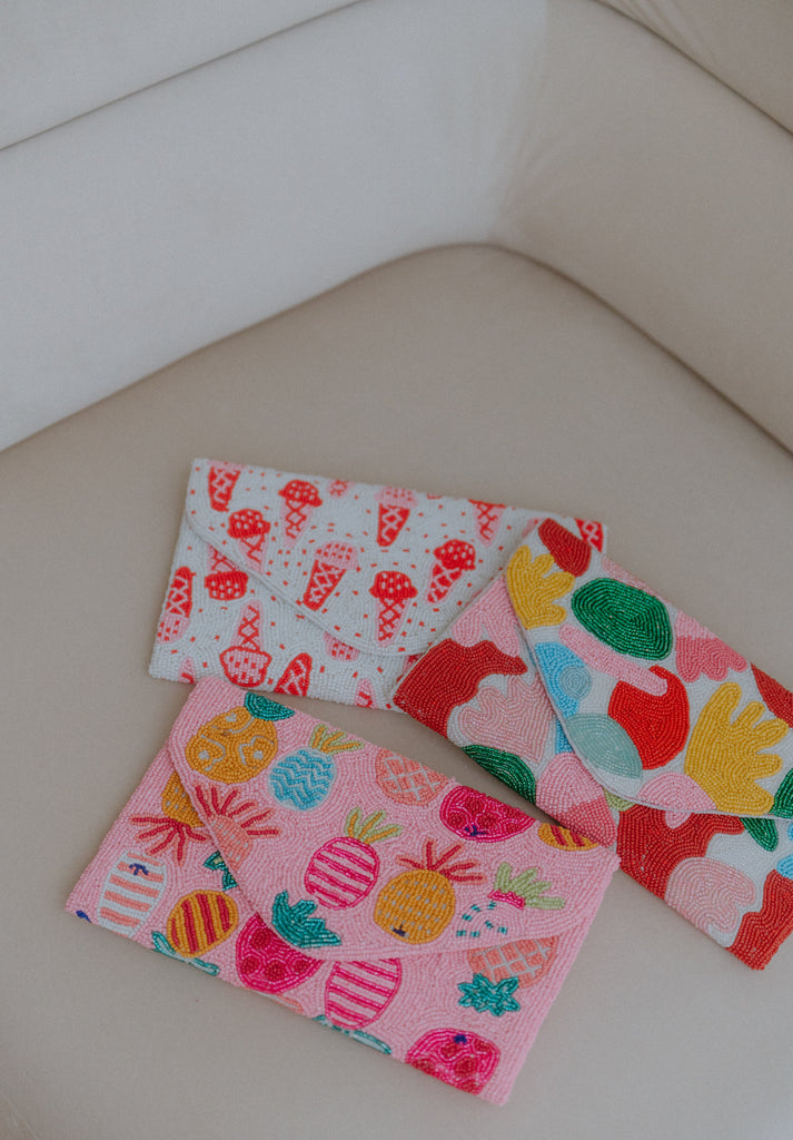 Pineapples Medley Beaded Crossbody