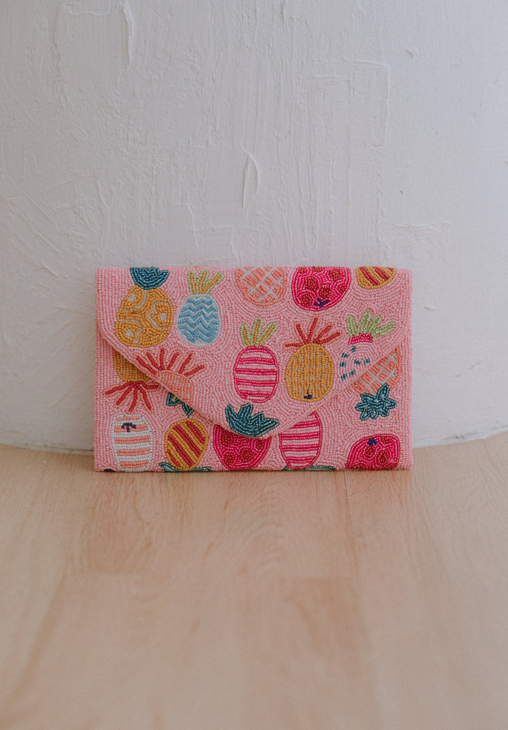 Pineapples Medley Beaded Crossbody