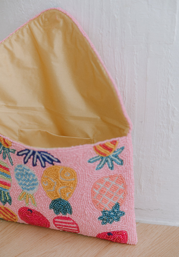 Pineapples Medley Beaded Crossbody