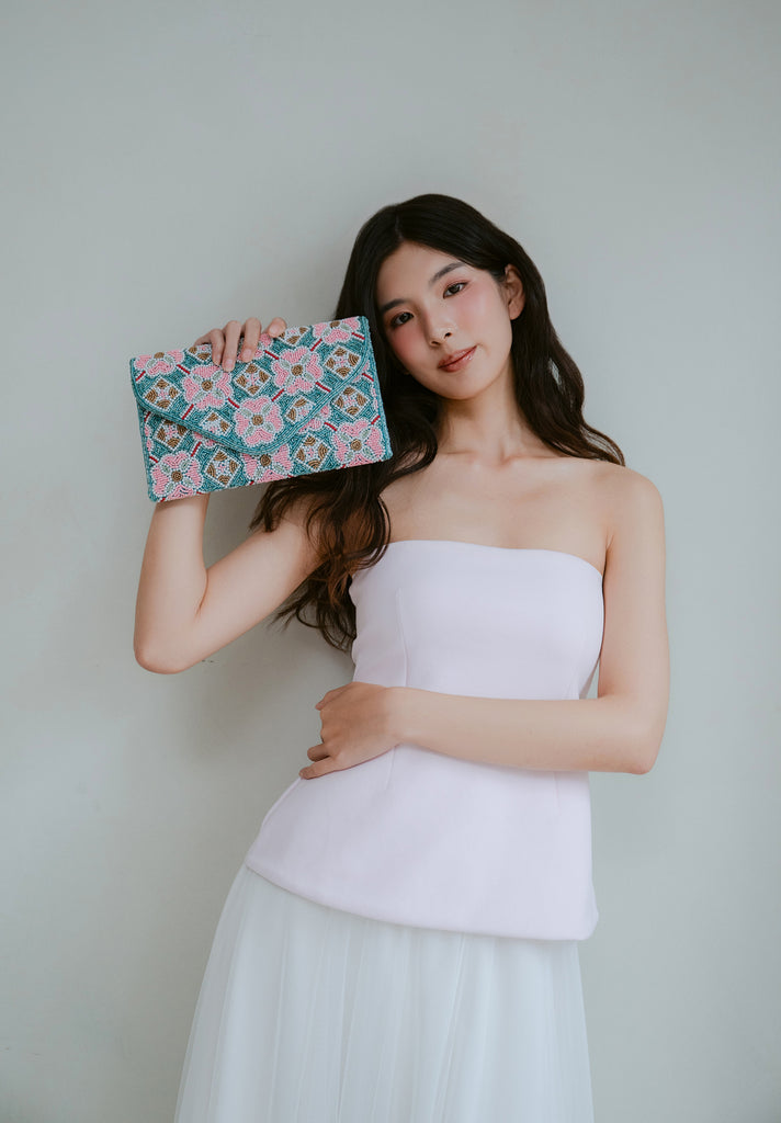 Prosperity Blooms Beaded HandBag (Preorder)