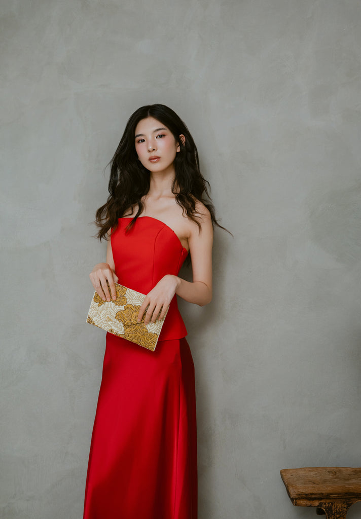 Royal Peonies Beaded HandBag (Preorder)