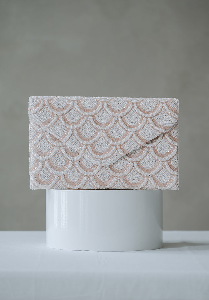 Pearled Clouds Beaded HandBag (Preorder)