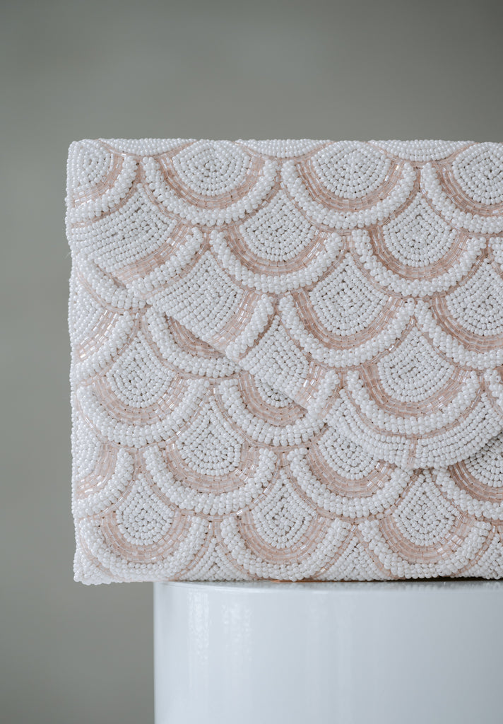 Pearled Clouds Beaded HandBag (Preorder)