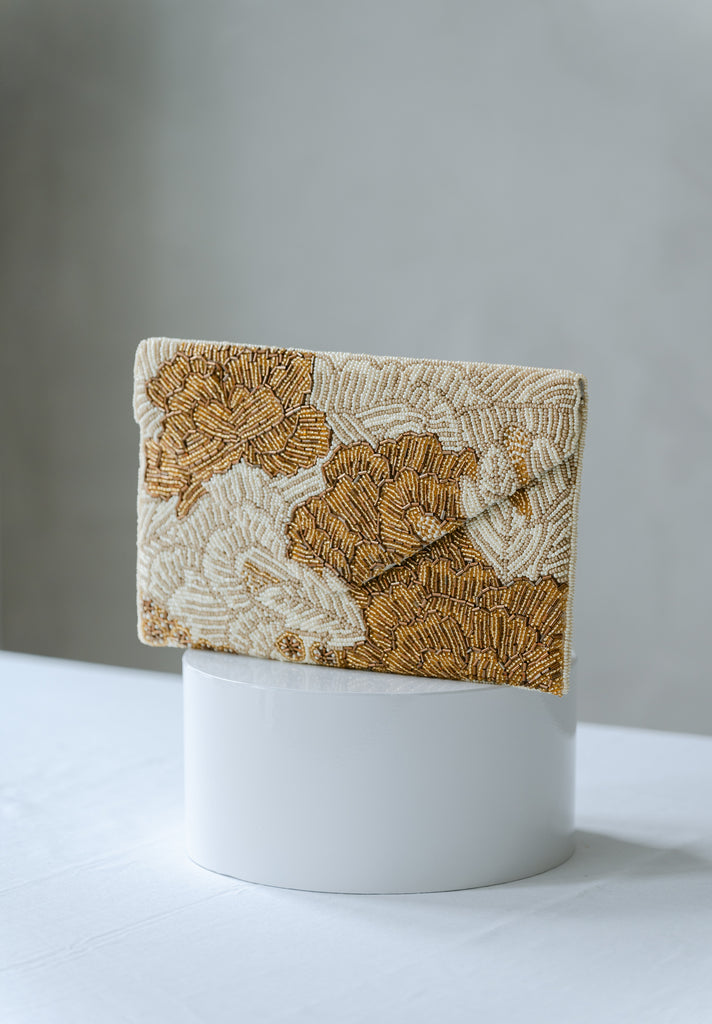 Royal Peonies Beaded HandBag (Preorder)