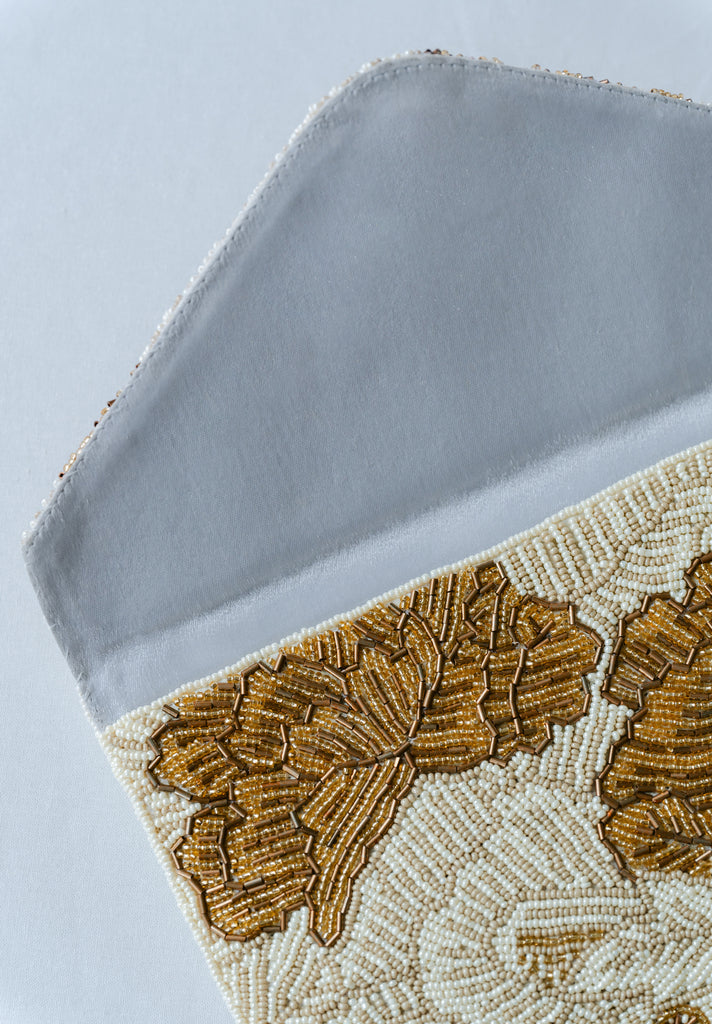 Royal Peonies Beaded HandBag (Preorder)