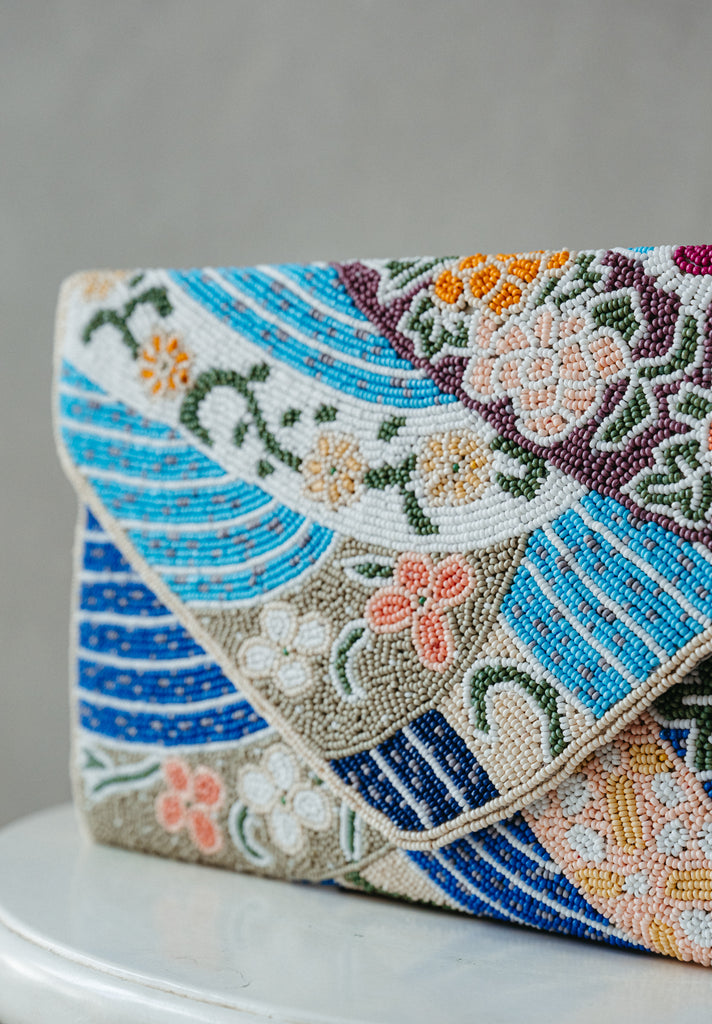 Beautiful Batik Beaded Handbag (Preorder)