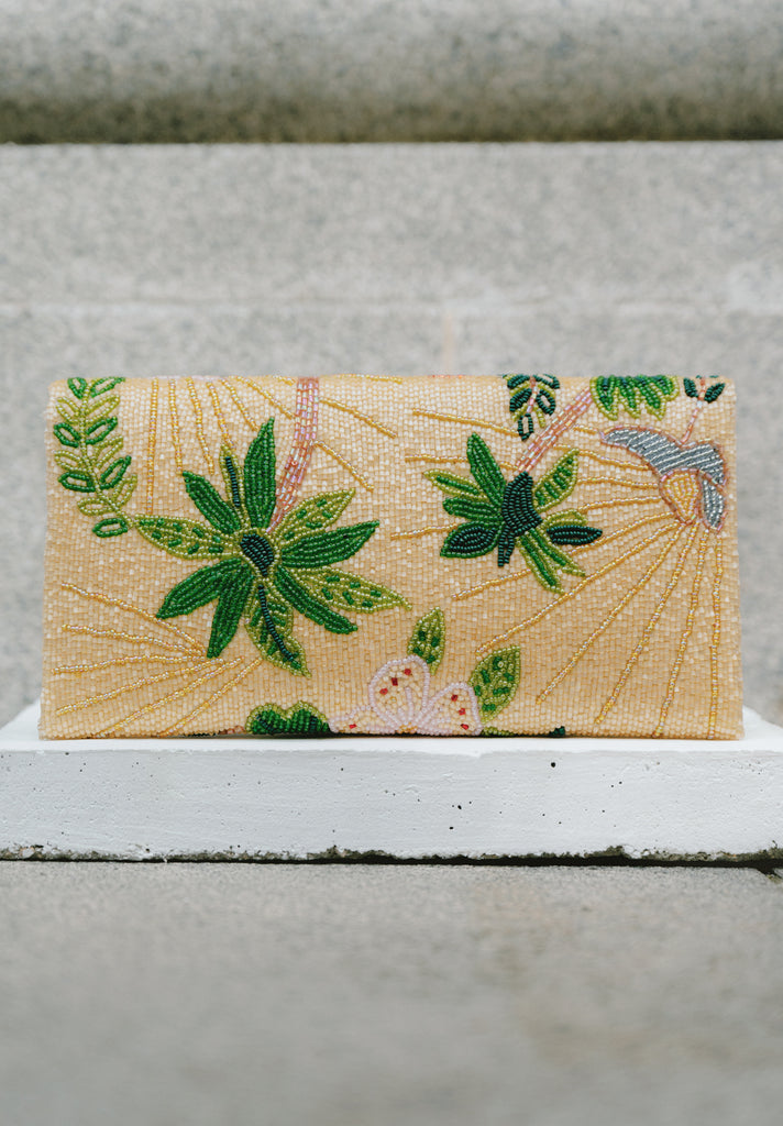 Tropical Beaded Scallop Bag (Preorder)