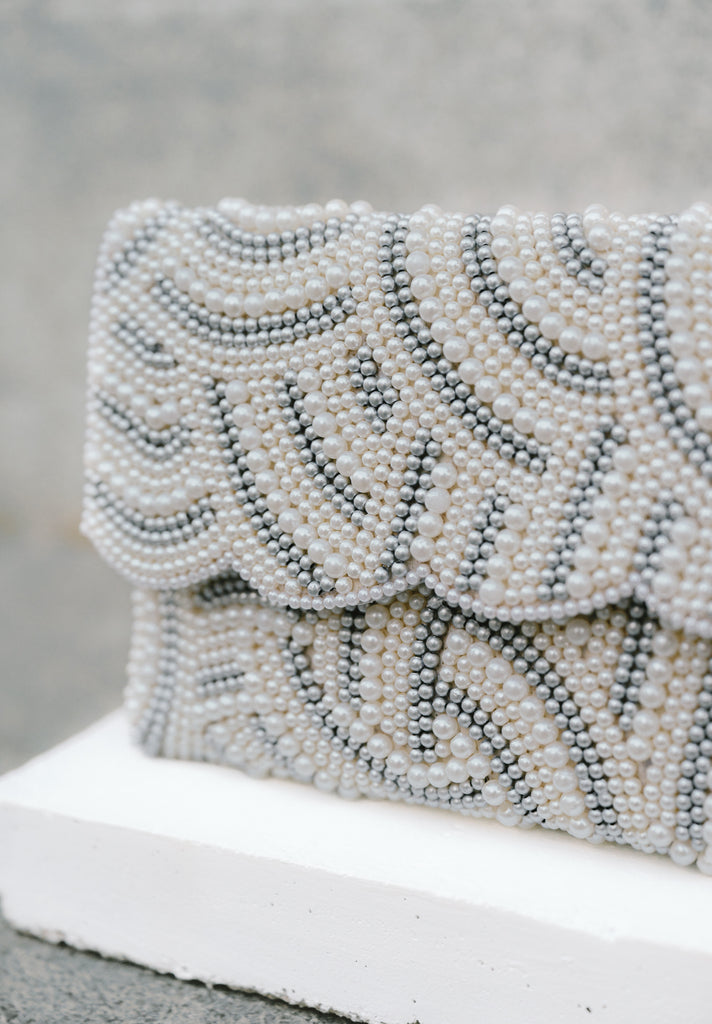 Pearls for Dinner Beaded Scallop Bag (Preorder)