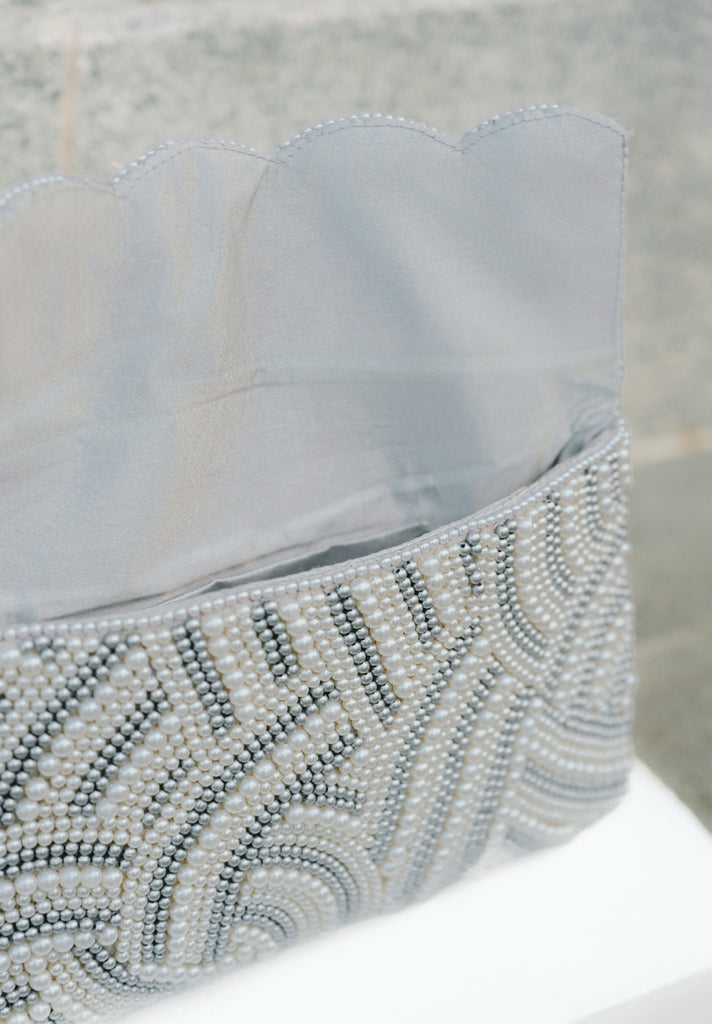Pearls for Dinner Beaded Scallop Bag (Preorder)
