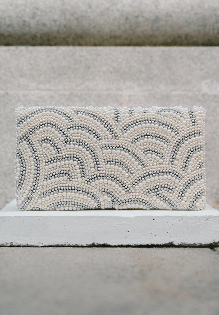 Pearls for Dinner Beaded Scallop Bag (Preorder)