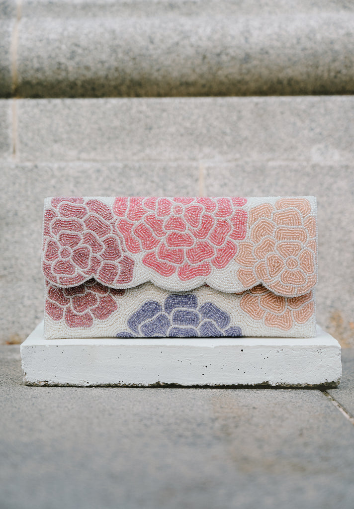 Camellia Beaded Scallop Bag (Preorder)