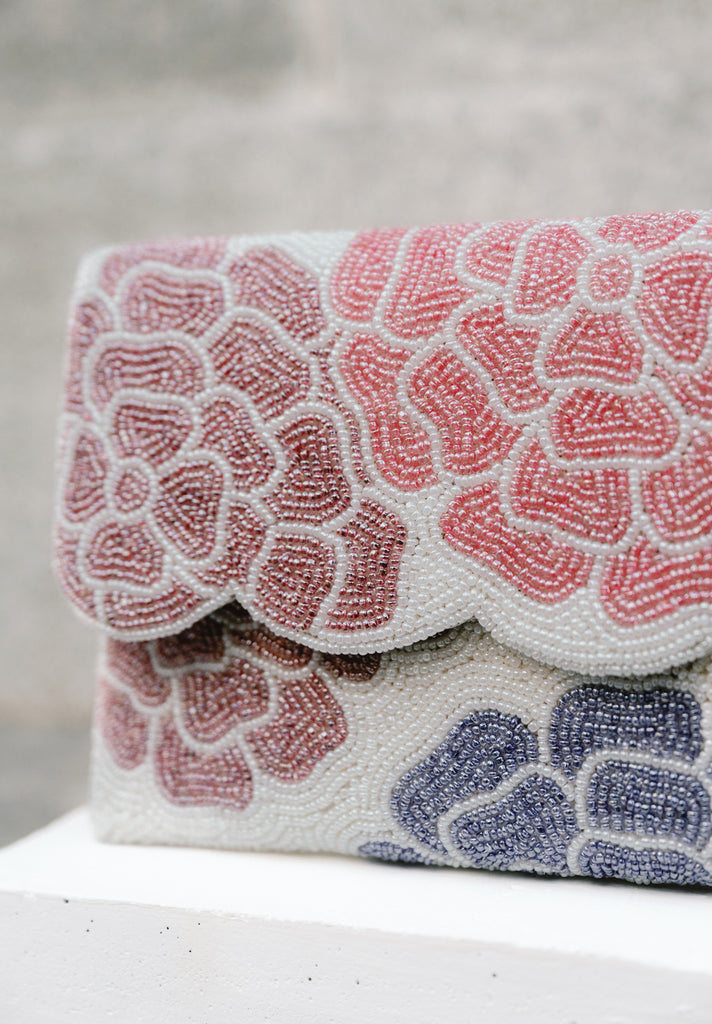 Camellia Beaded Scallop Bag (Preorder)