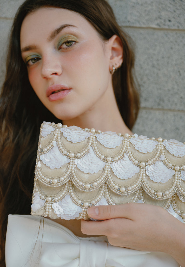 Soiree Beaded Scallop Bag (Preorder)