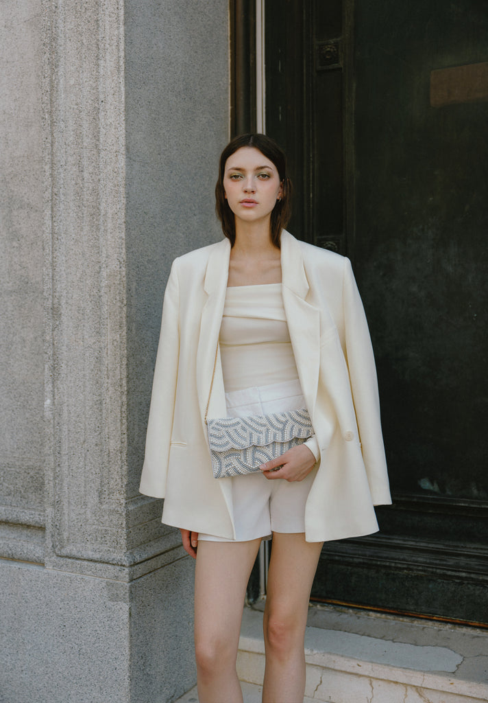 Pearls for Dinner Beaded Scallop Bag (Preorder)