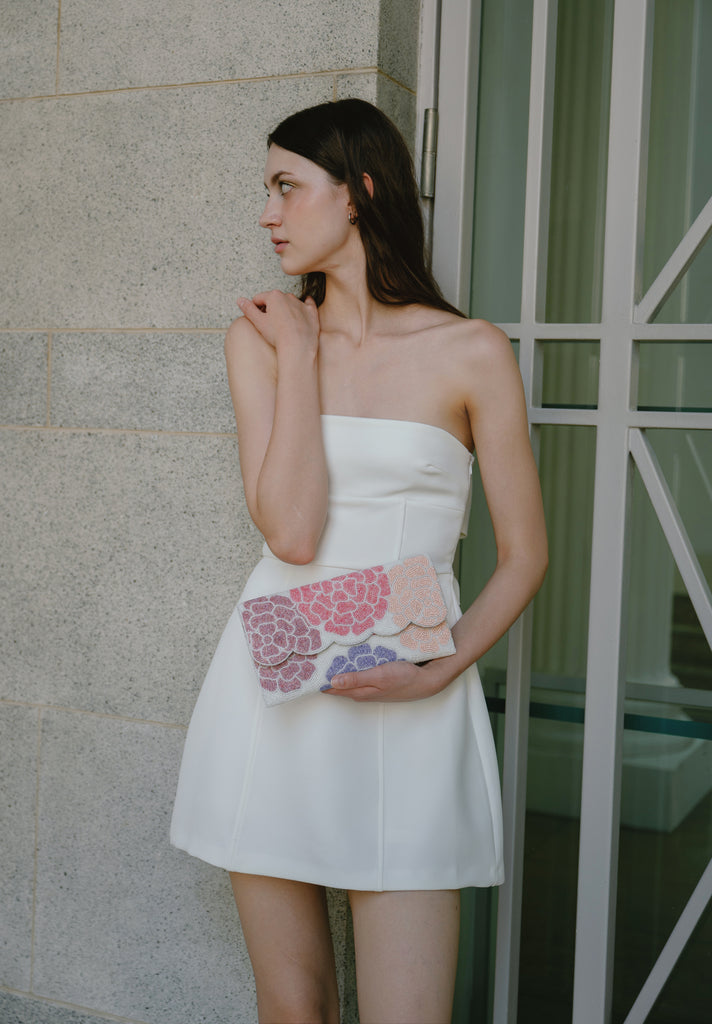 Camellia Beaded Scallop Bag (Preorder)