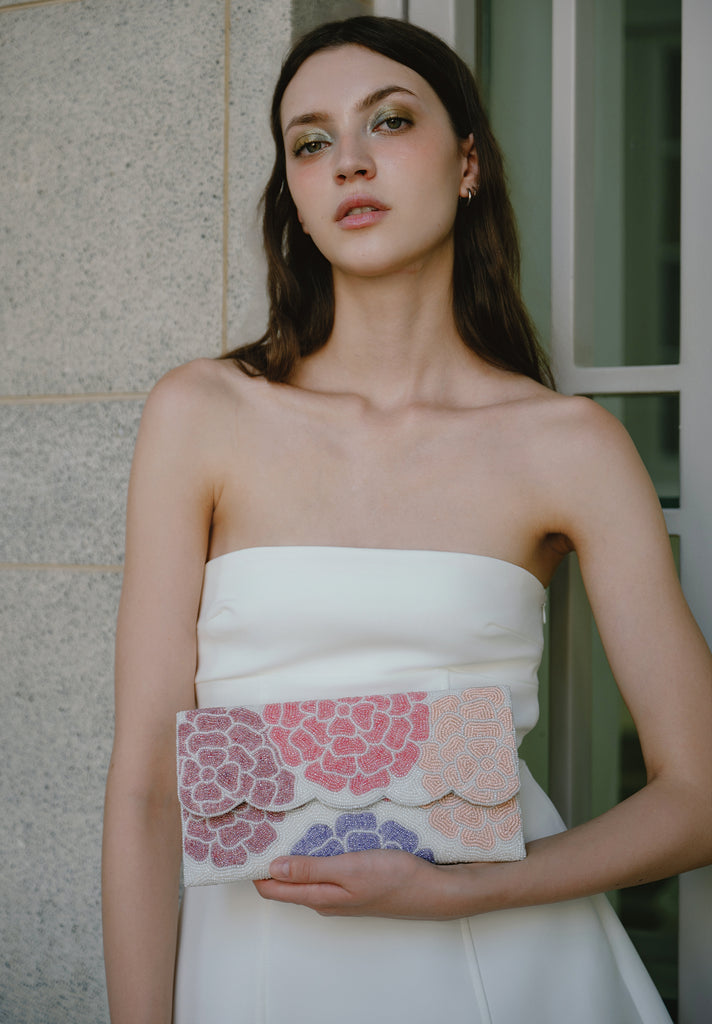 Camellia Beaded Scallop Bag (Preorder)