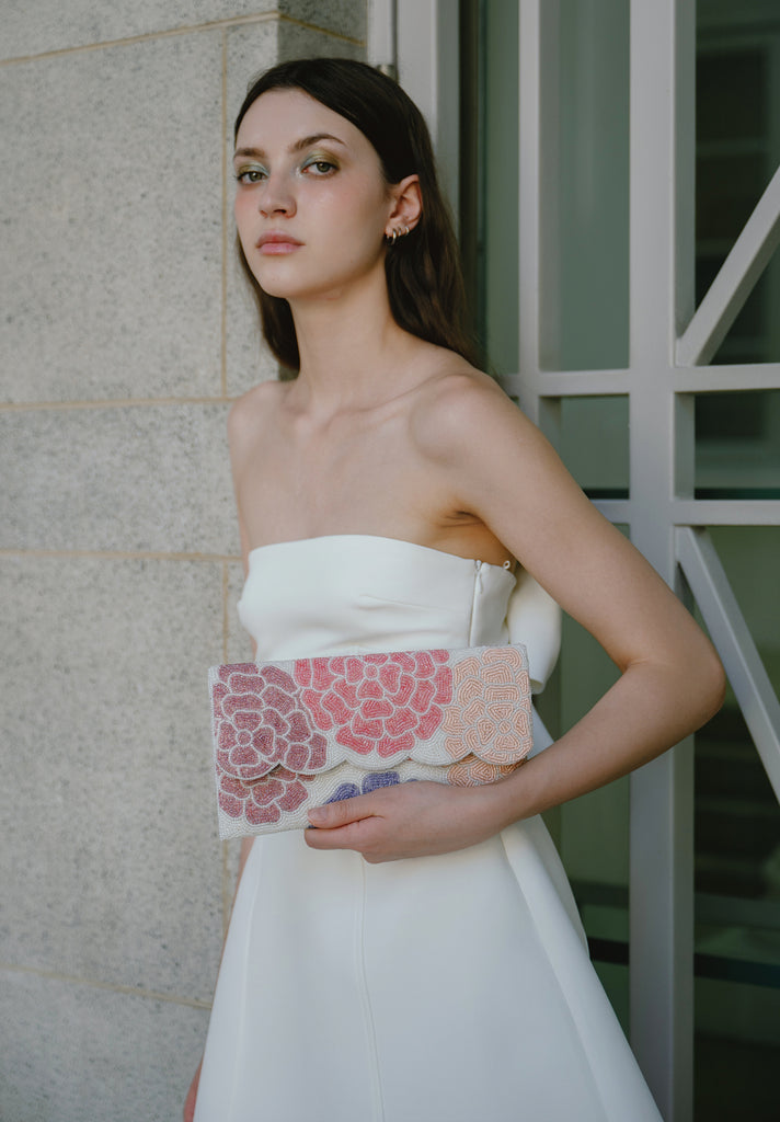 Camellia Beaded Scallop Bag (Preorder)