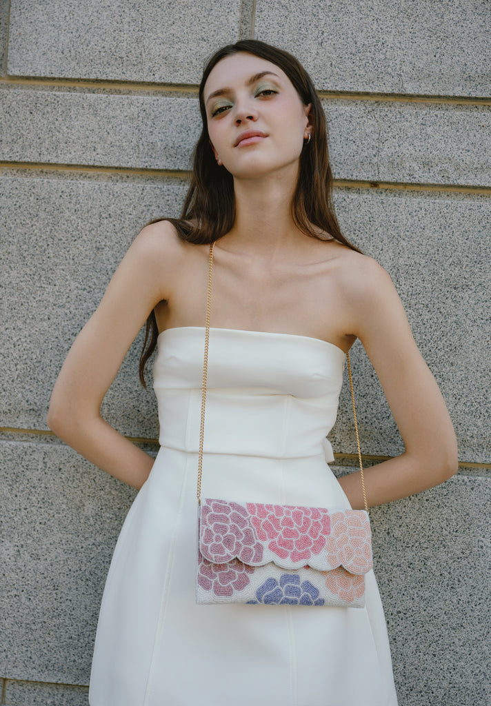 Camellia Beaded Scallop Bag (Preorder)