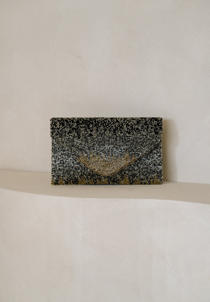 Ombre Skies Beaded Handbag