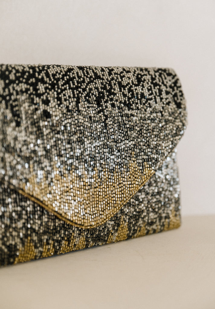 Ombre Skies Beaded Handbag