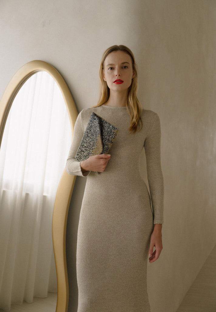 Ombre Skies Beaded Handbag