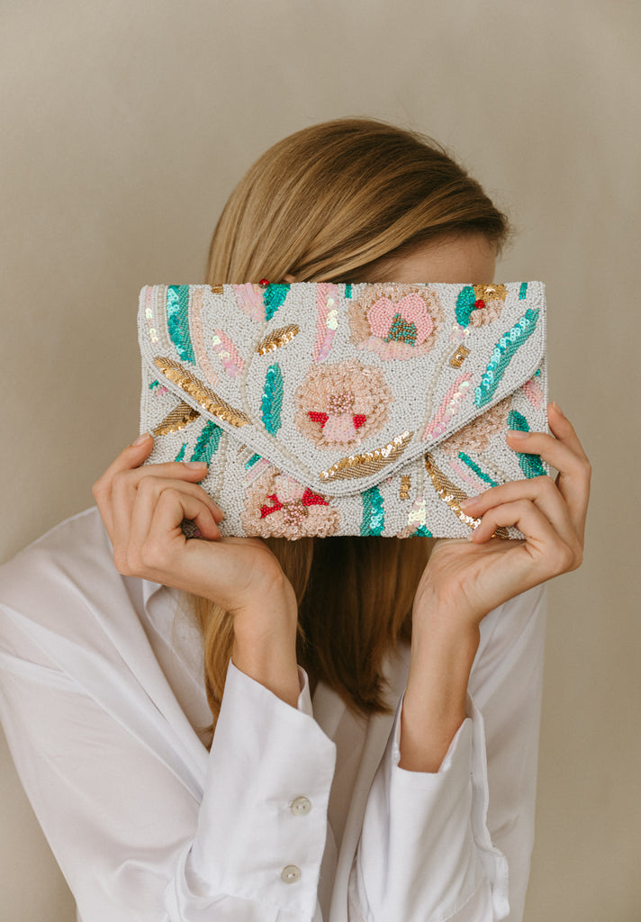 Sunset Garden Beaded Handbag (Preorder)