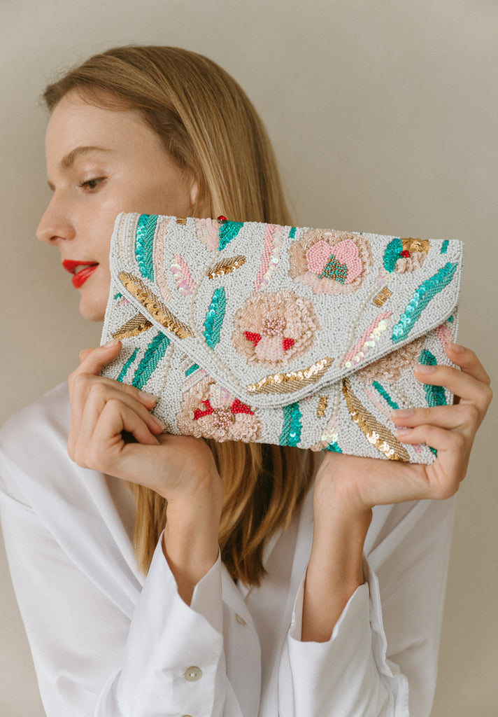 Sunset Garden Beaded Handbag (Preorder)