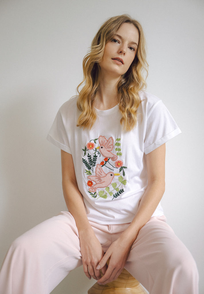 Wildflowers Handbeaded Top (Preorder)