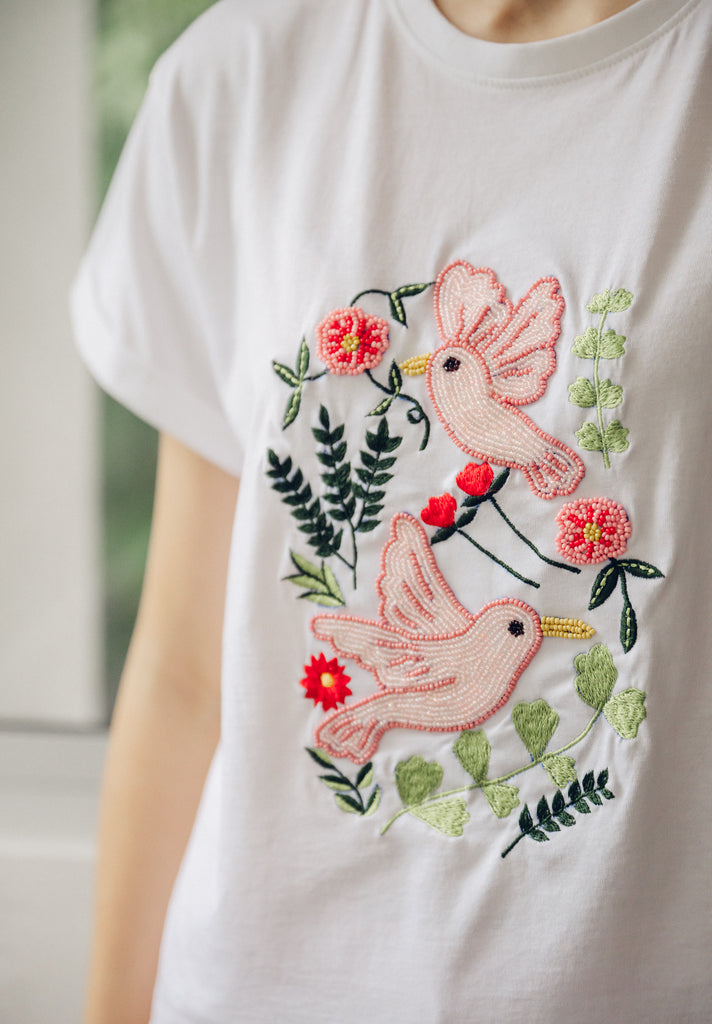 Wildflowers Handbeaded Top (Preorder)