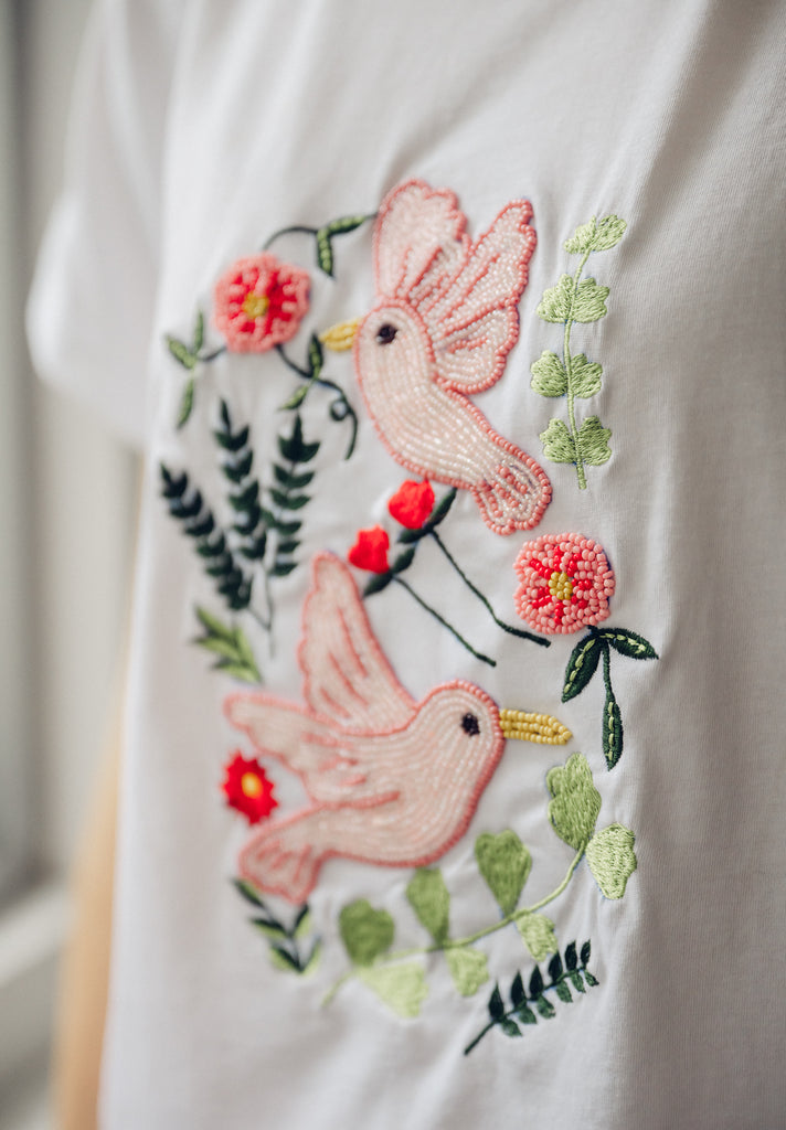 Wildflowers Handbeaded Top (Preorder)