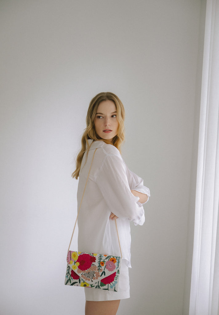 Summer Symphony Beaded Handbag (Preorder)