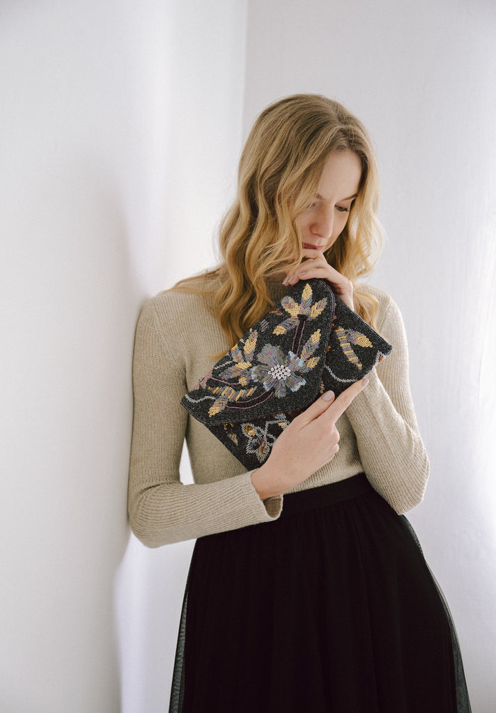 Before the sun sets Beaded Handbag