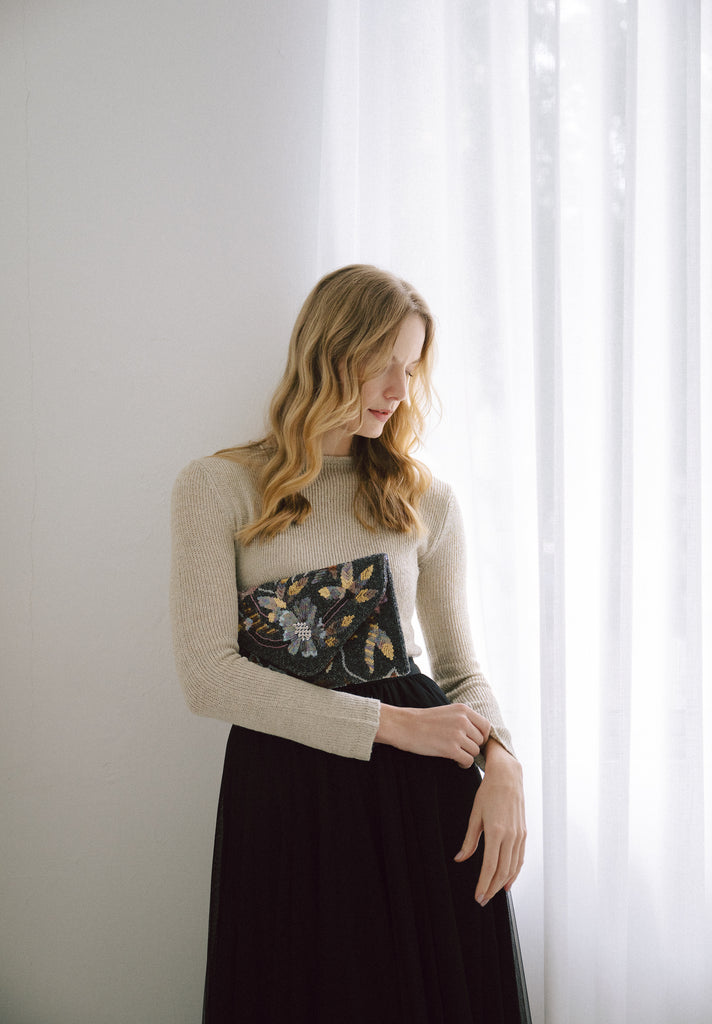 Before the sun sets Beaded Handbag