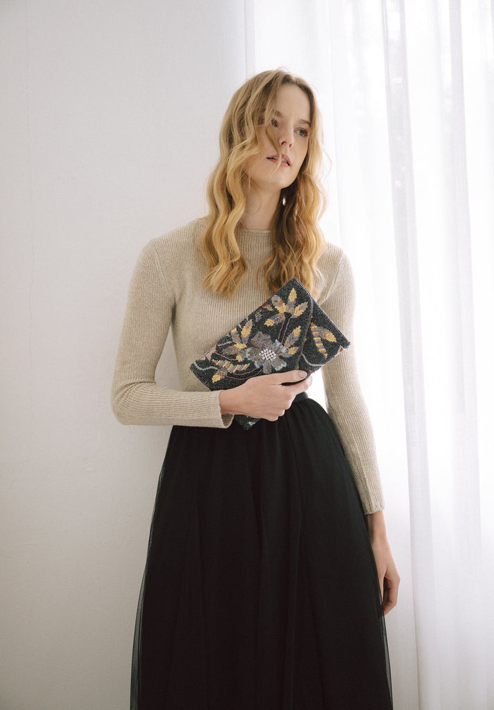 Before the sun sets Beaded Handbag