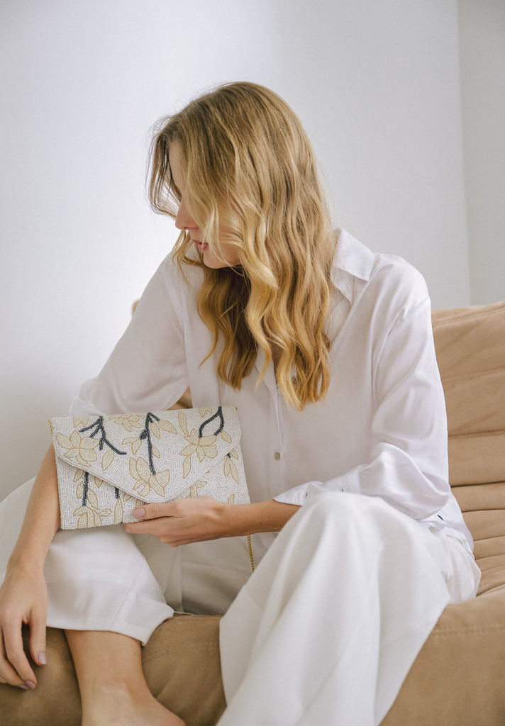 A story to tell Beaded Crossbody