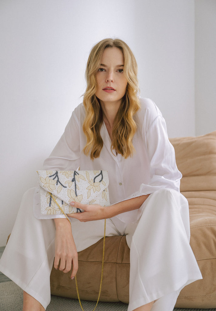 A story to tell Beaded Crossbody