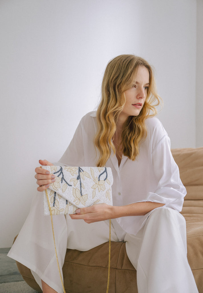 A story to tell Beaded Crossbody